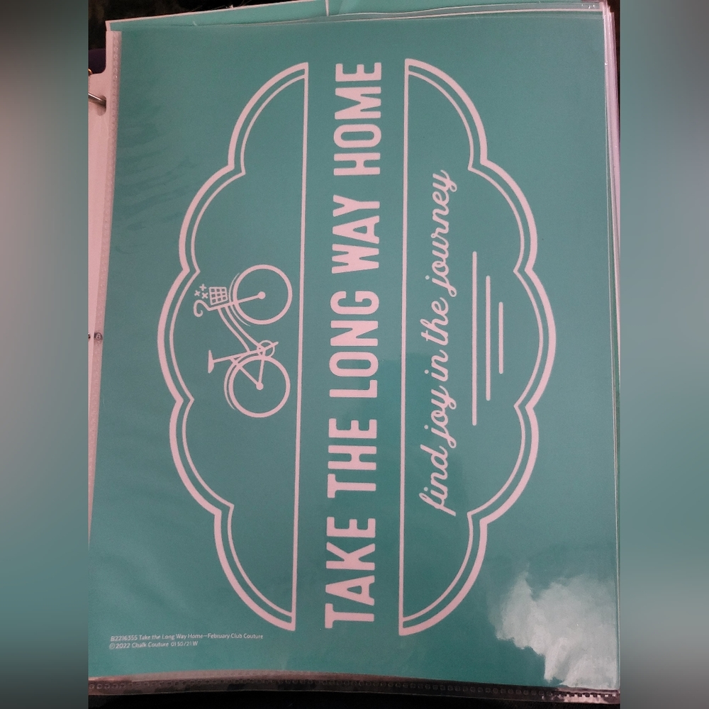Chalk Couture Transfer Take the long way home
